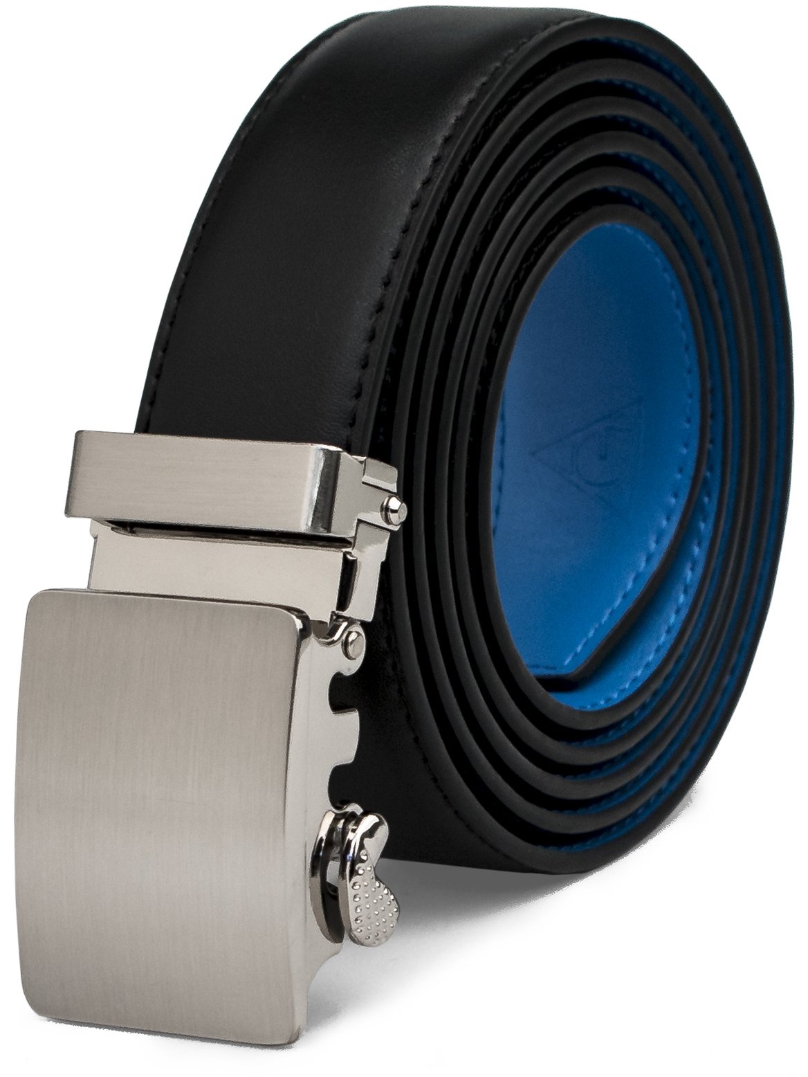 Genuine Leather Dress Belt (1 1/4" wide) with Solid Automatic Buckle