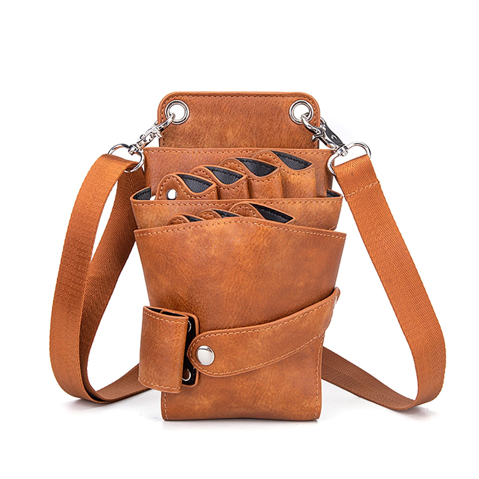 Fondina per forbici da barbiere， Supporto for borsa for forbici da parrucchiere Strumento for stilista for capelli Marsupio for pettine for cesoie Prodotto for | Brown