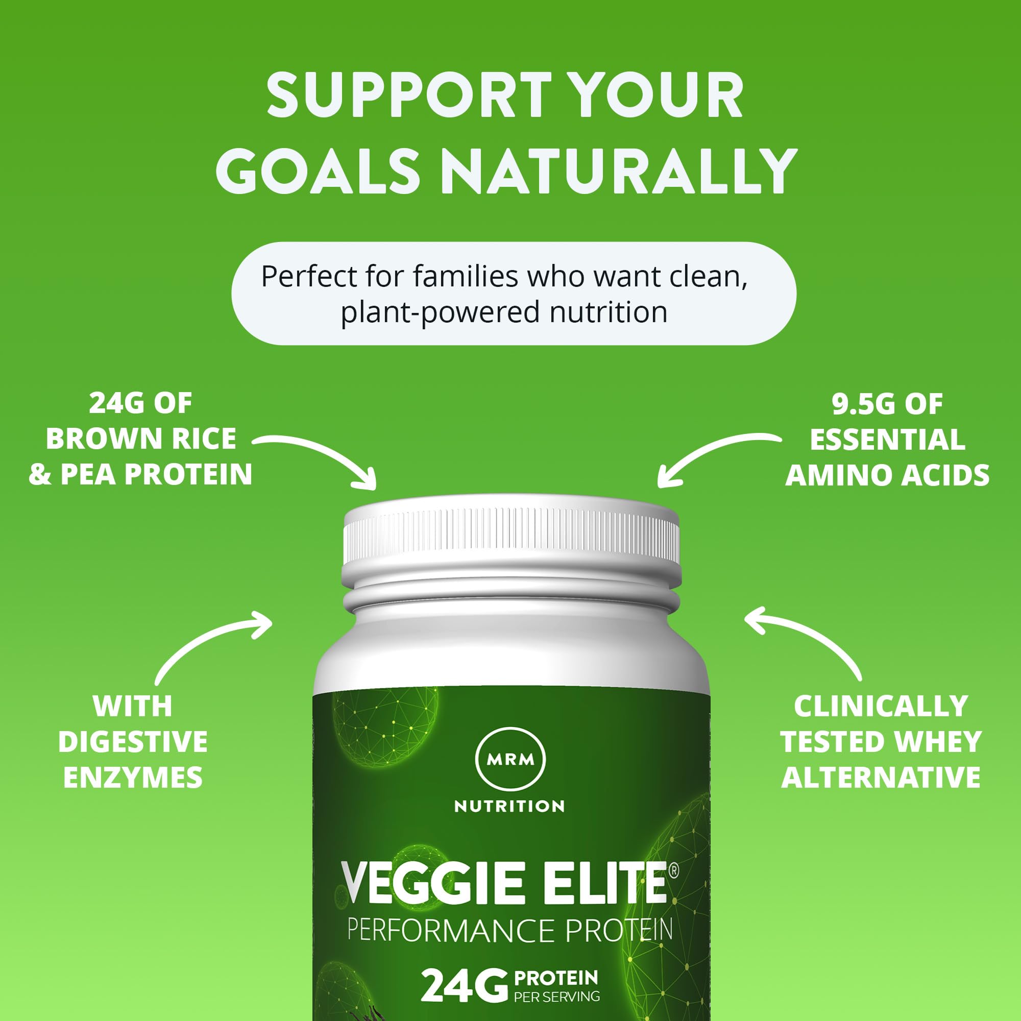 MRM Veggie Elite Performance Protein - Vanilla Bean, Vegan - 30 Servings — Amazon image 3