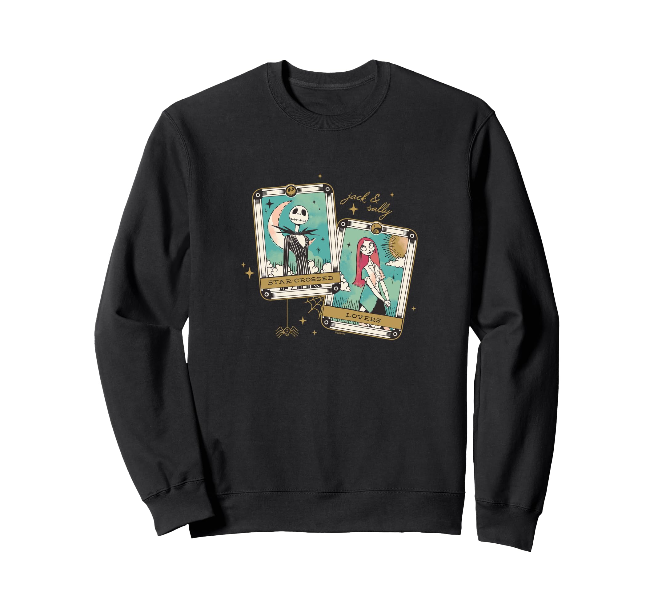 Sweat Nightmare Before Christmas Star Crossed Lovers pull noir coton - 2