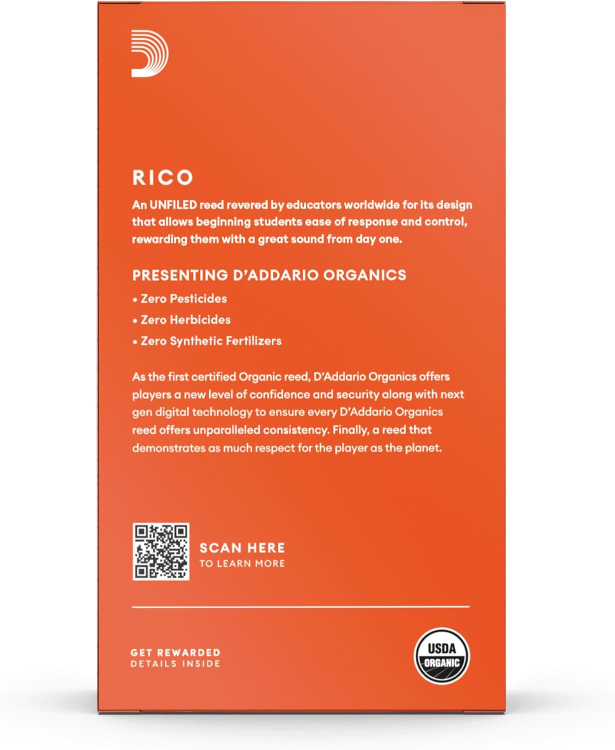 D’Addario Woodwinds - Rico Baritone Sax Reeds - RLA1025 - Strength 2.5, 10-Pack