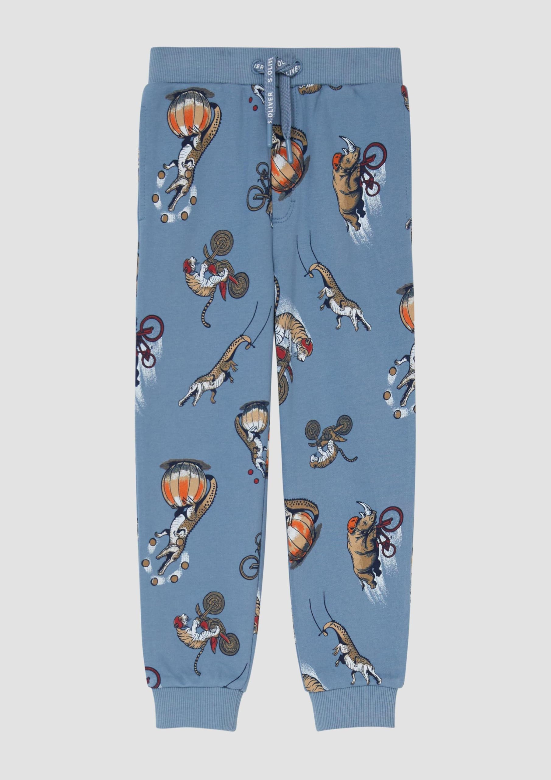 s.Oliver Jogginghose mit angedeutetem Tunnelzug und All-Over-Print