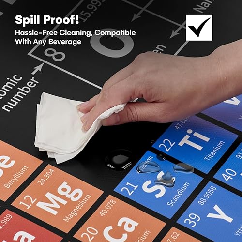 Miniatura 7 de Bigtime Signs Tabla periódica con elementos reales en el interior, tabla periódica de química de 36 x 24 pulgadas, tabla de 118 elementos para aulas