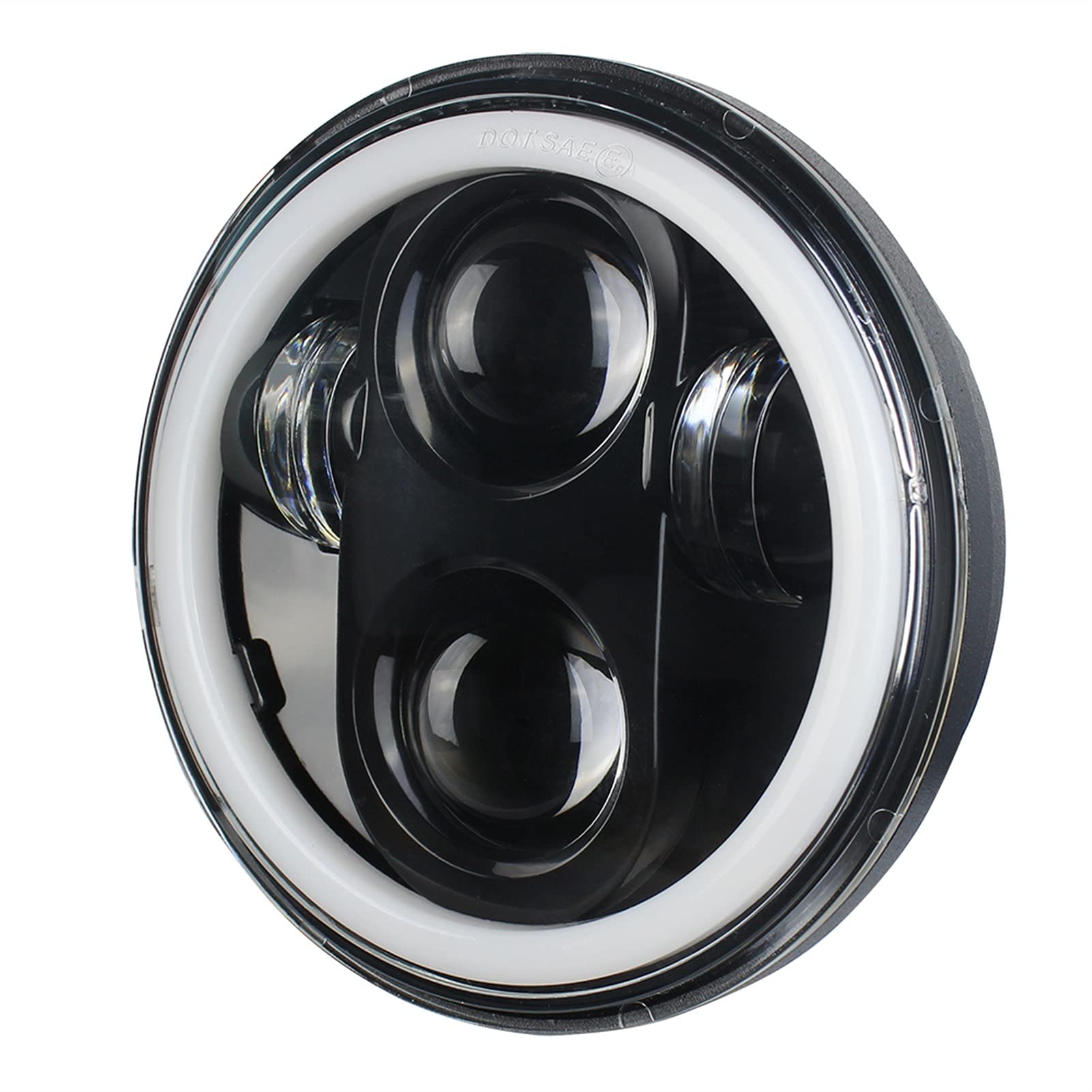 Indicatori Direzione Moto 5.75 Pollici Nero Proiettore Del Faro Dell'alone Ad Anello Ad Alto Raggio Basso Moto 5 DRL Signal Signal Uso Adatto Per Sportster Dyna Iron 883