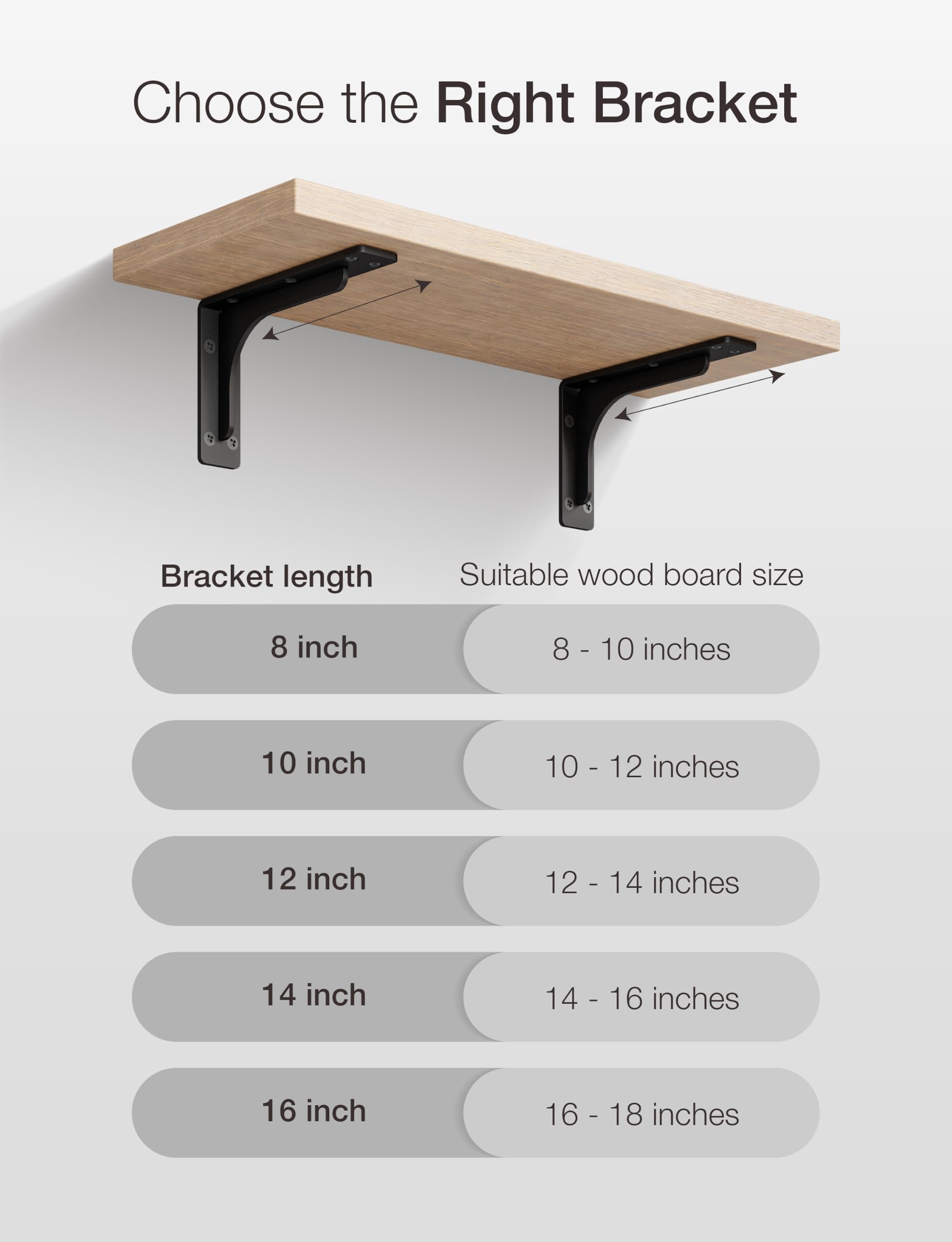 BATODA Floating Shelf Brackets - 4 Pack -7