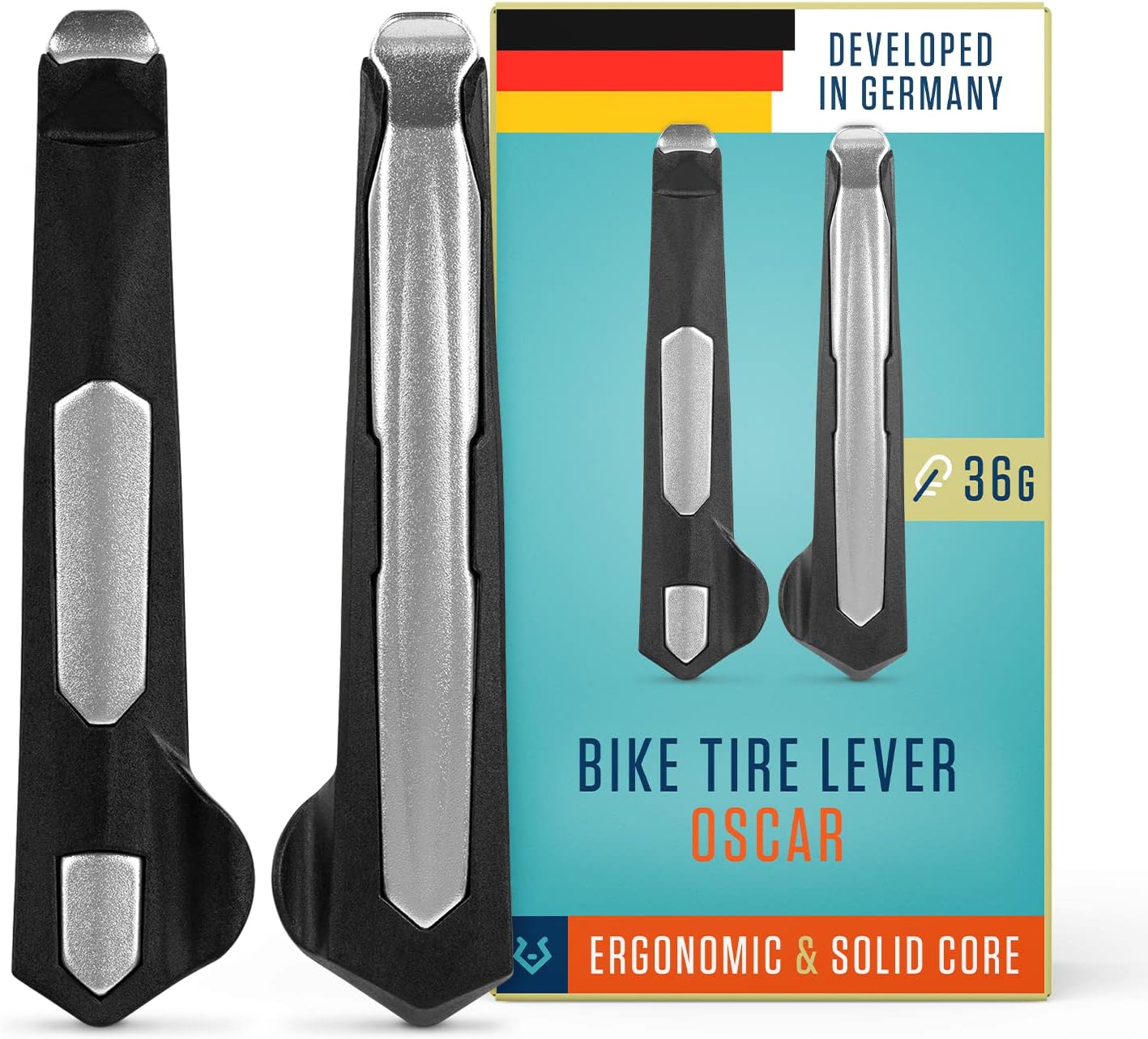 Alphatrail Bike Tyre Lever Oscar Set of 2 I Extrem Stable Aluminium core (36g