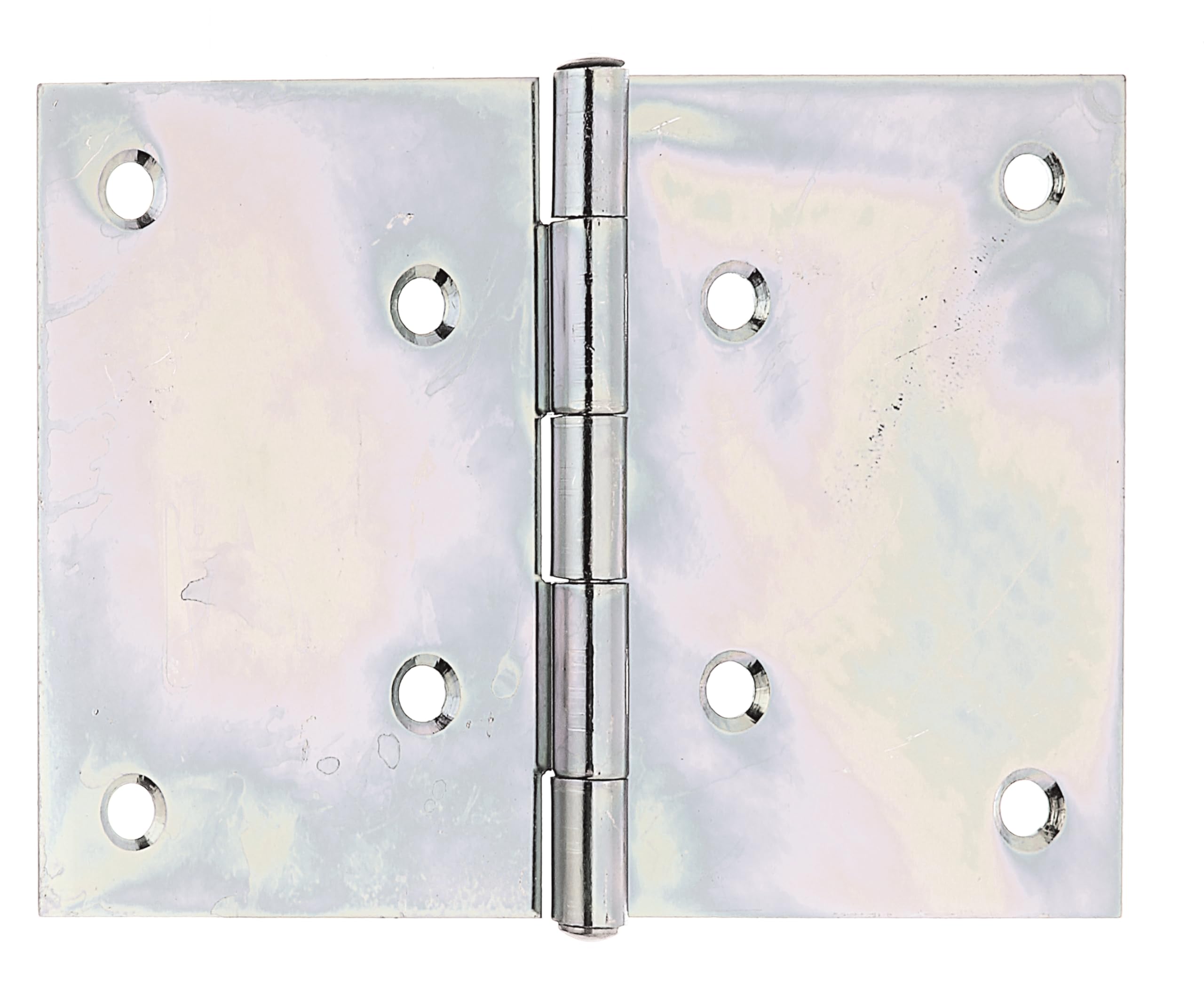Alberts Yellow-Galvanised Hinge, Wide, With Stainless Steel Pin, 346539