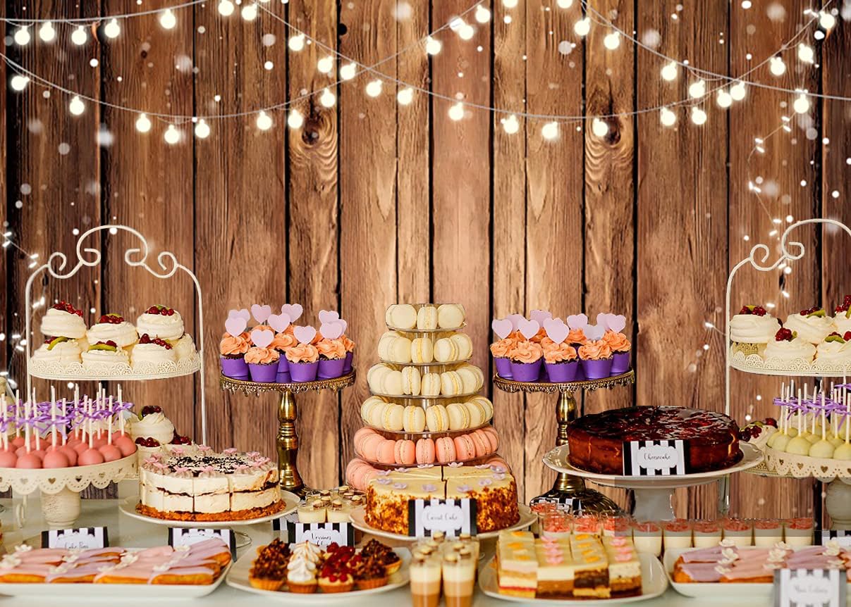 3x2m Foto Hintergrund Holz Rustikale Holz Wand Braun Vintage Holzbrett Fotografie Hintergrund Neugeborenes Baby Shower Geburtstag Party Kuchen Tisch Dekorationen Banner Fotostudio Requisiten