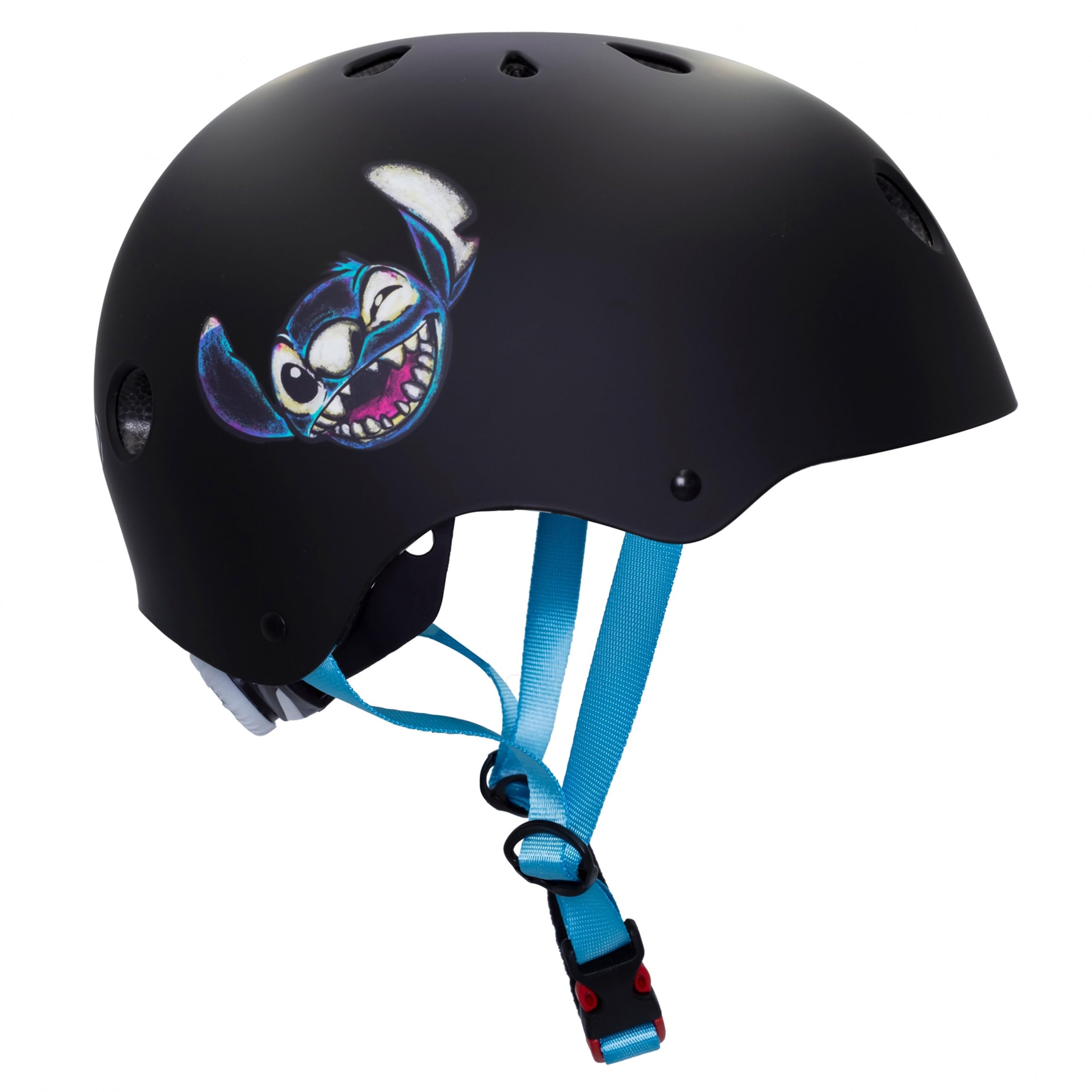 DISNEY Stitch Black bicycle helmet for children, lightweight, adjustable, sporty for boy 52-56 cm (Black Stitch)