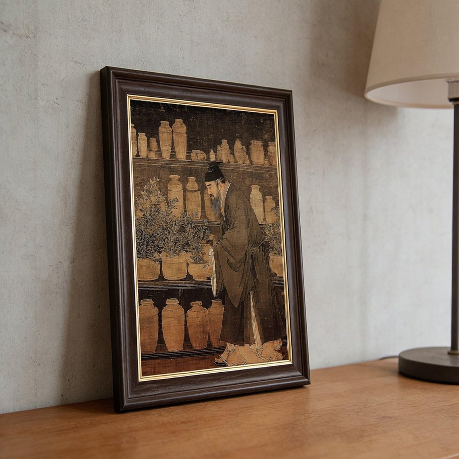 AYINUER Poster sur toile de poterie d'herboriste antique pour décoration de