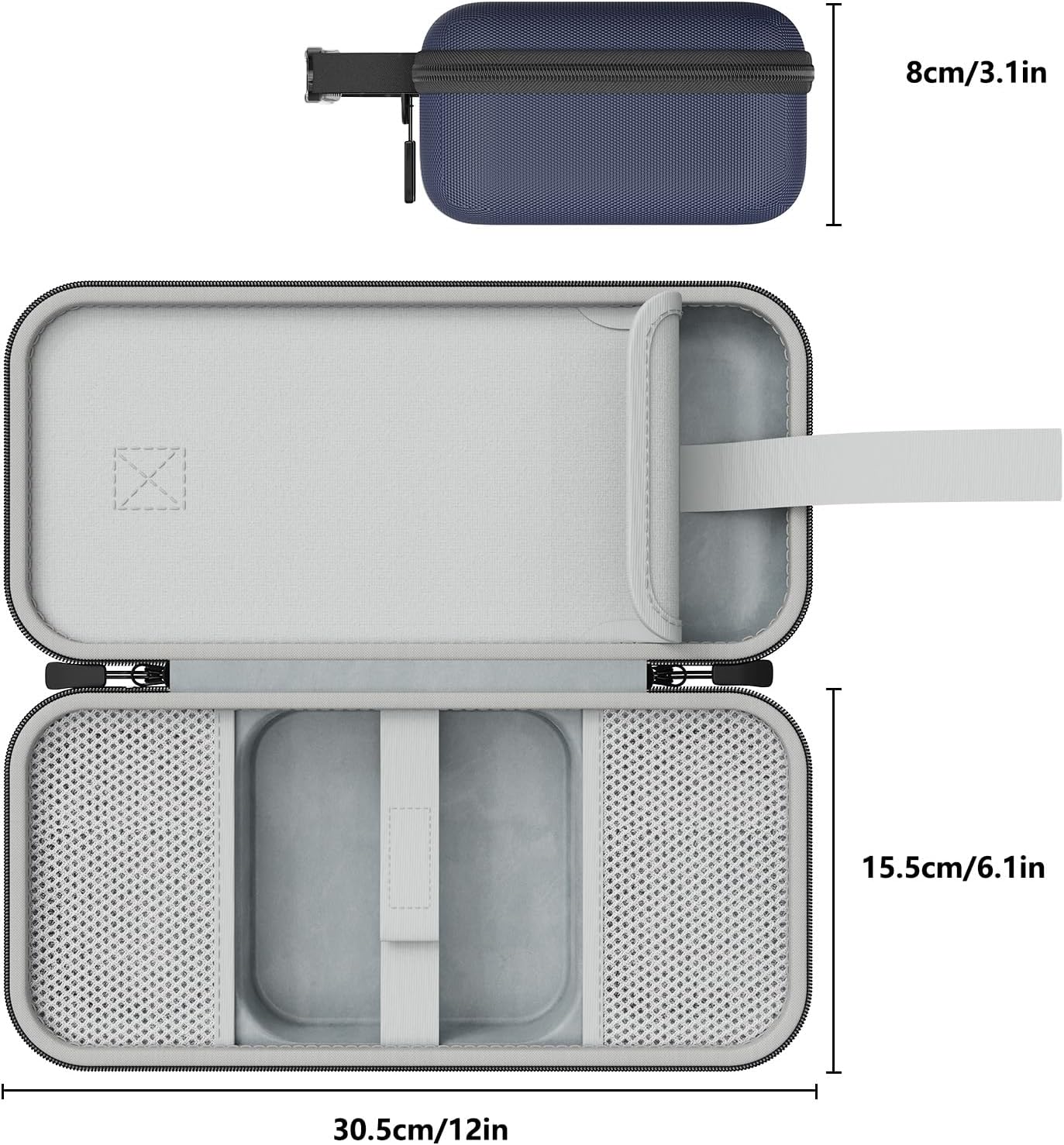 Carry Case Compatible with Apple 2024 Mac mini M4 /M4 Pro,M4 Pro Protective Carrying Case, Portable Hard Shell Travel Storage Bag (Blue) - Image 5