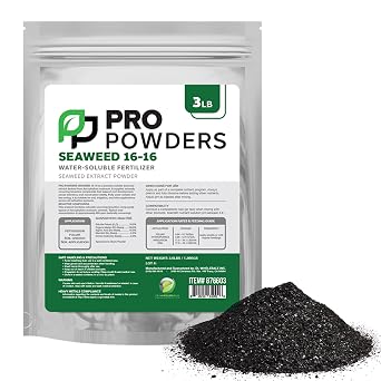 Pro Powders Cold Processed Seaweed Extract Powder 3LB - Ascophyllum Nodosum Kelp Extract - Makes up to 5400 Gallons - Supports Root Growth, Stress Resistance & Nutrient Uptake