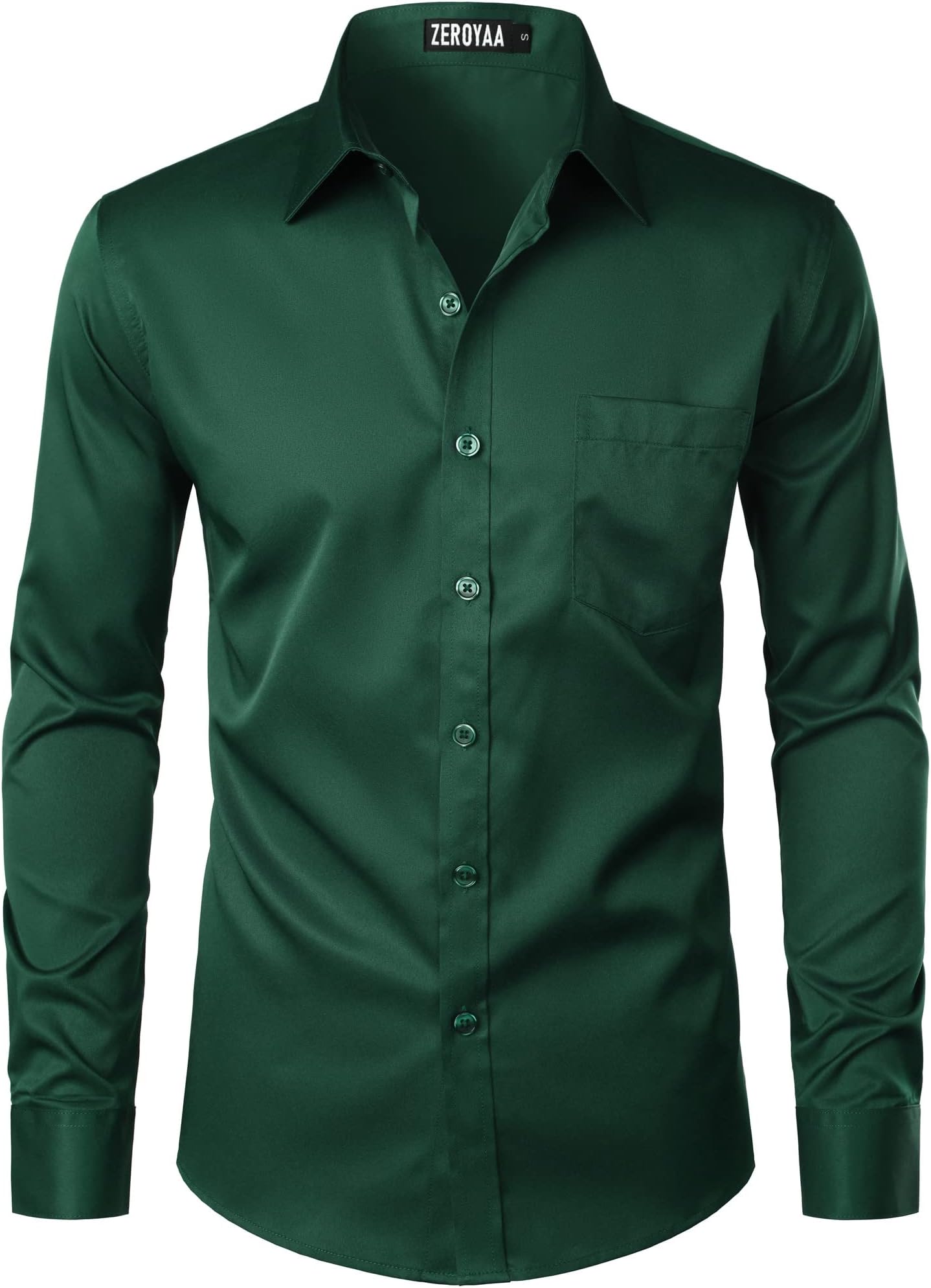 ZEROYAA Men's Modern/Fitted Button Down Shirt