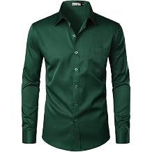 ZEROYAA Mens Urban Casual Business Slim Fit Dress Shirt