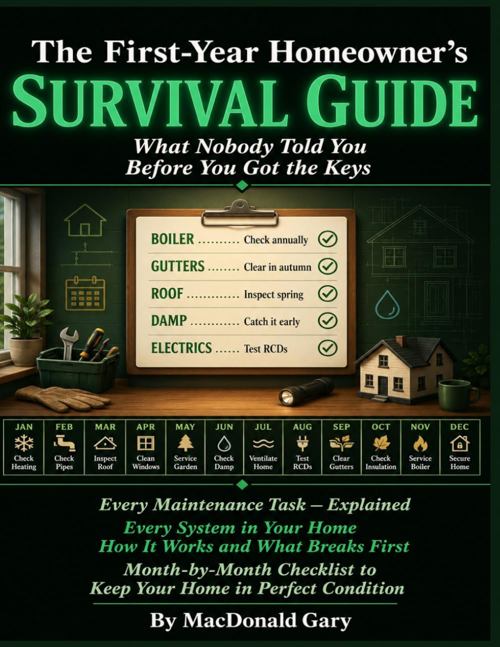 THE FIRST-YEAR HOMEOWNER'S SURVIVAL GUIDE: What Nobody Told You Before You Got the Keys. Every Maintenance Task. Every System in Your Home Explained. What Breaks First and How to Catch It Early.