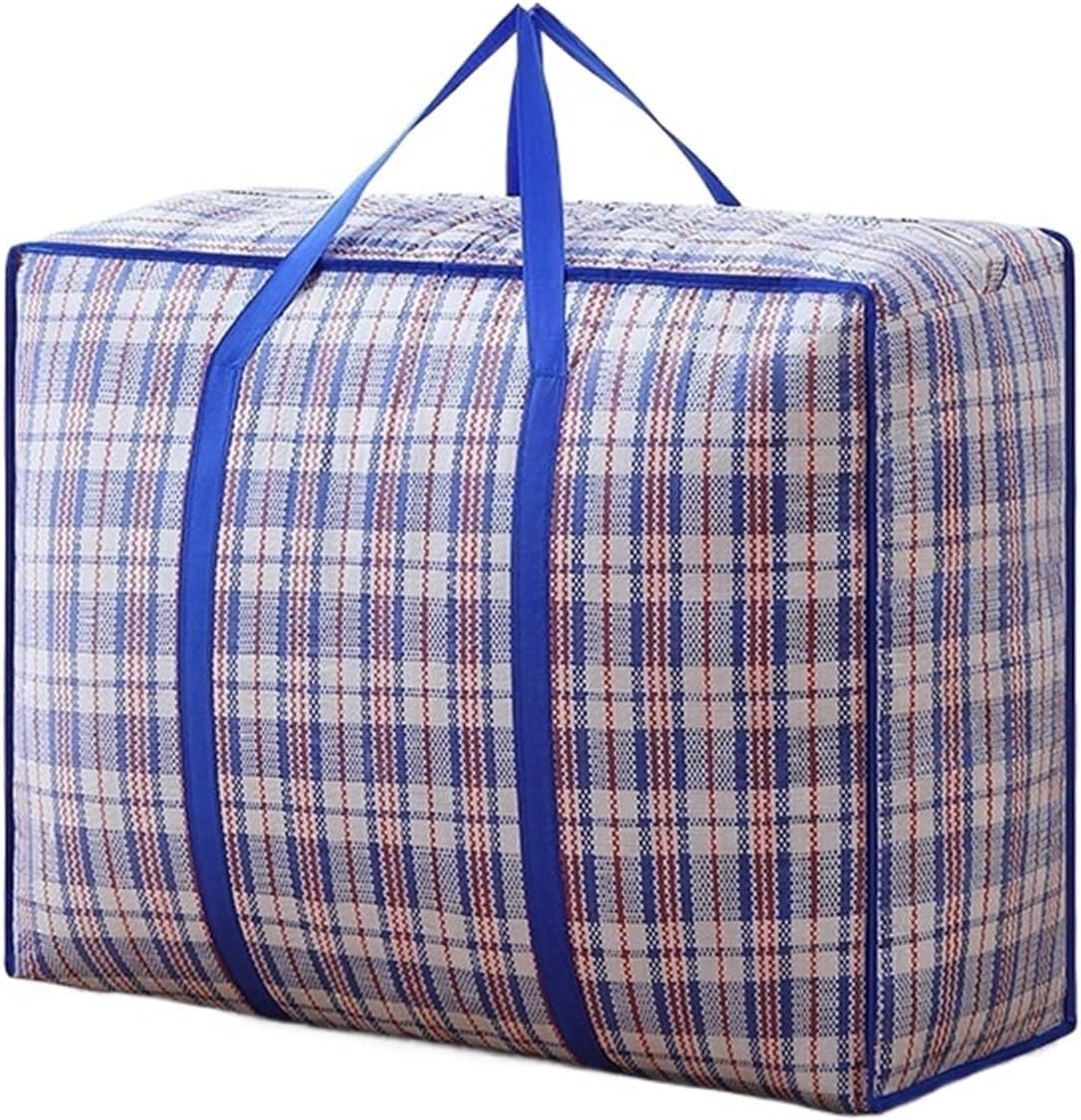 ZGHNASHUN Waterproof Bag Waterproof Storage Bags Thickened Wove Large Capacity Clothing Bag Multifunctional Portable Moving Luggage Packing Move House(Blue,S-50x32x23cm)