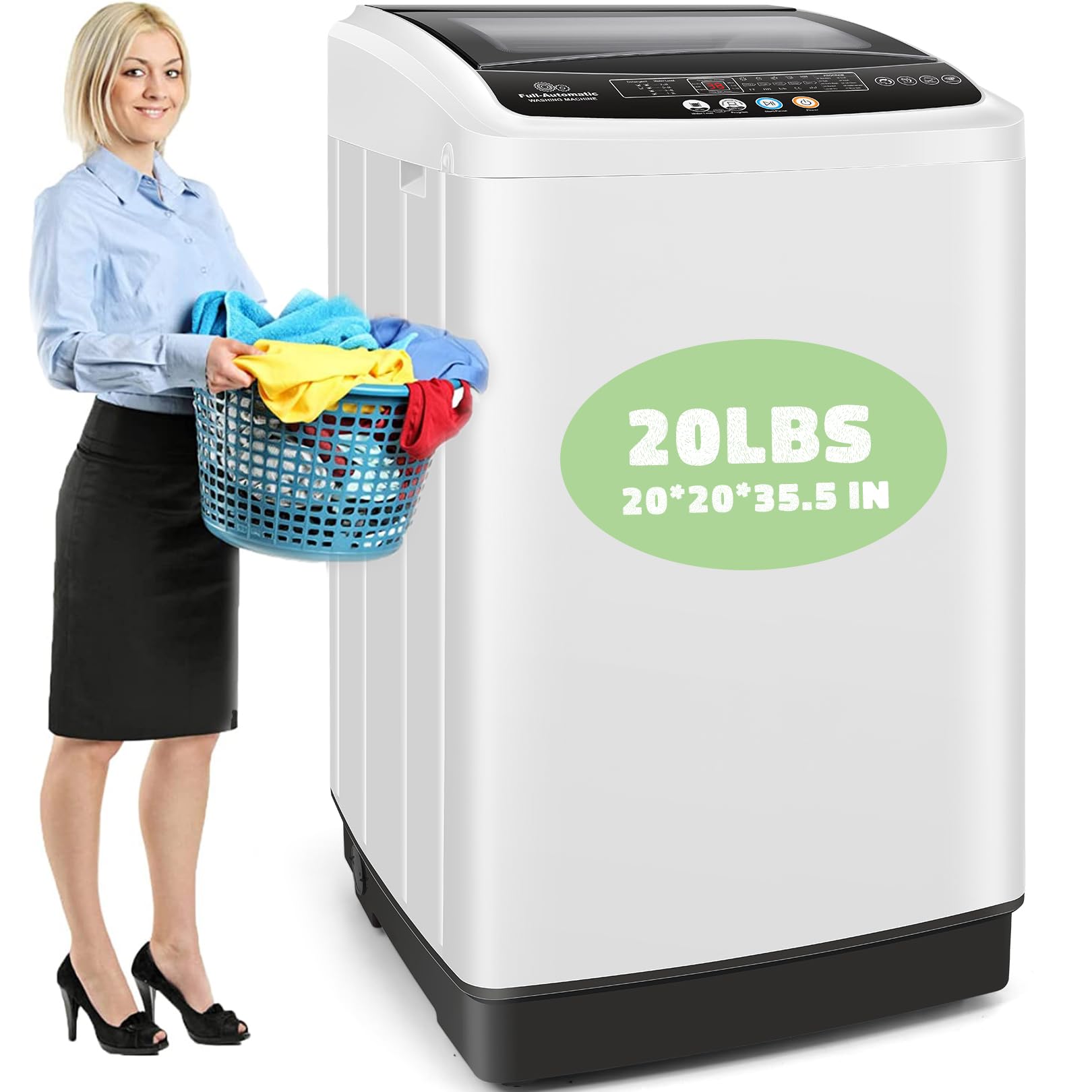 Amazon.com: Nictemaw Portable Washing Machine, 20Lbs Capacity