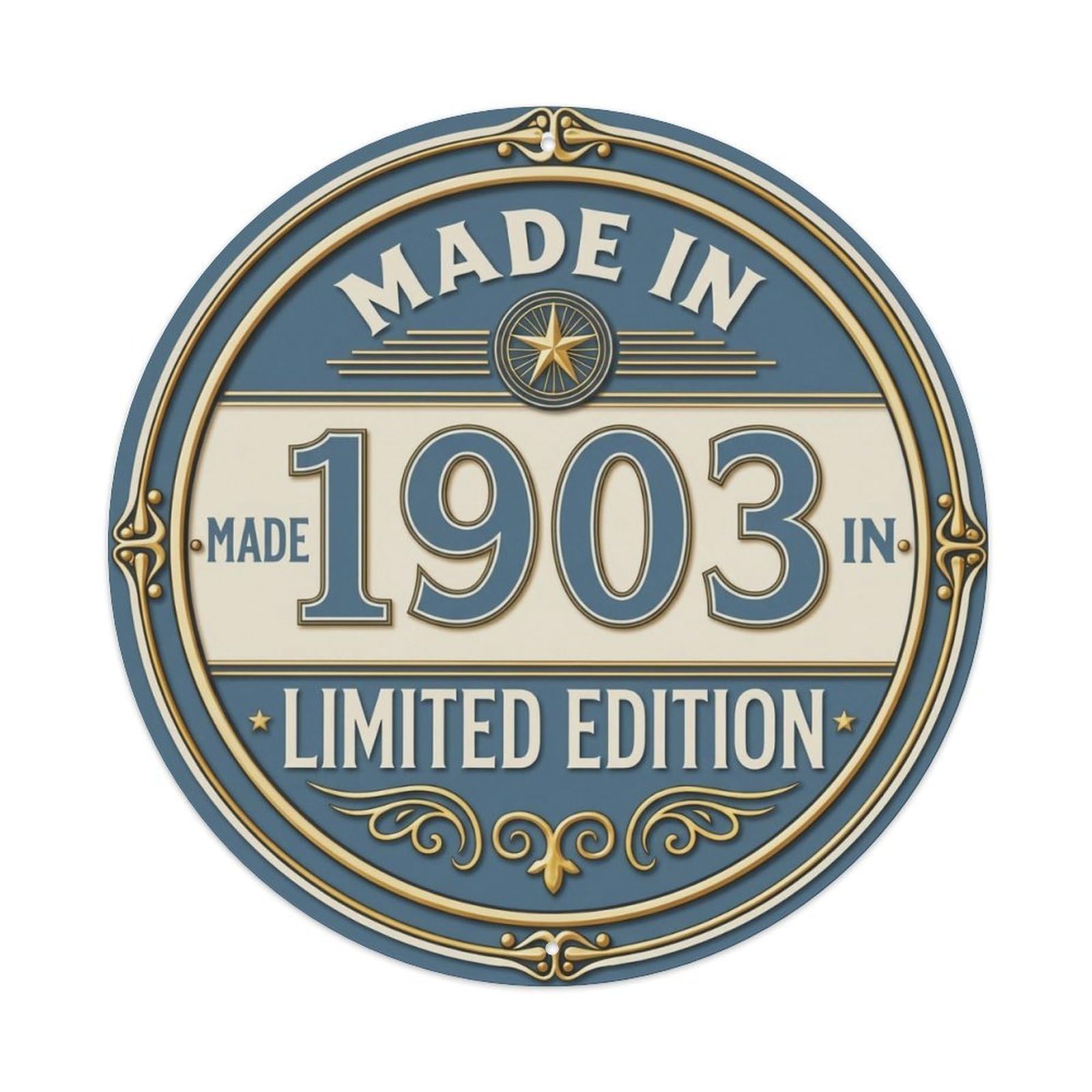 Okahys 8X8inch(20X20cm) Made In 1903 Limited Edition Metal Tin Sign
