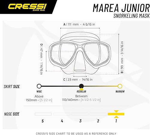 Miniatura 5 de Cressi MAREA JR, Máscara suave de snorkel para niños y jóvenes - Cressi calidad italiana desde 1946