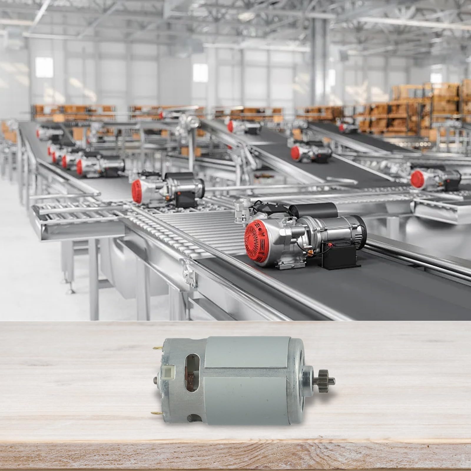 Niceminiwall 317005100 Ersatz DC Motor 10,8V 14Zähne für Metabo BS10.8V Akku-Bohrschrauber Silber Metall Motorzubehör
