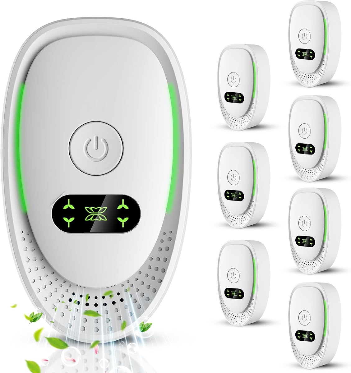 2026 Upgraded Air Ionizers for Dust Mites Smoke- 8 Pack Whole House Coverage,Plug in Air Purifiers for Home,Silent Electronic Air Ionizer for Allergies,Pet Dander&Odor, Steady Green Indicator Light