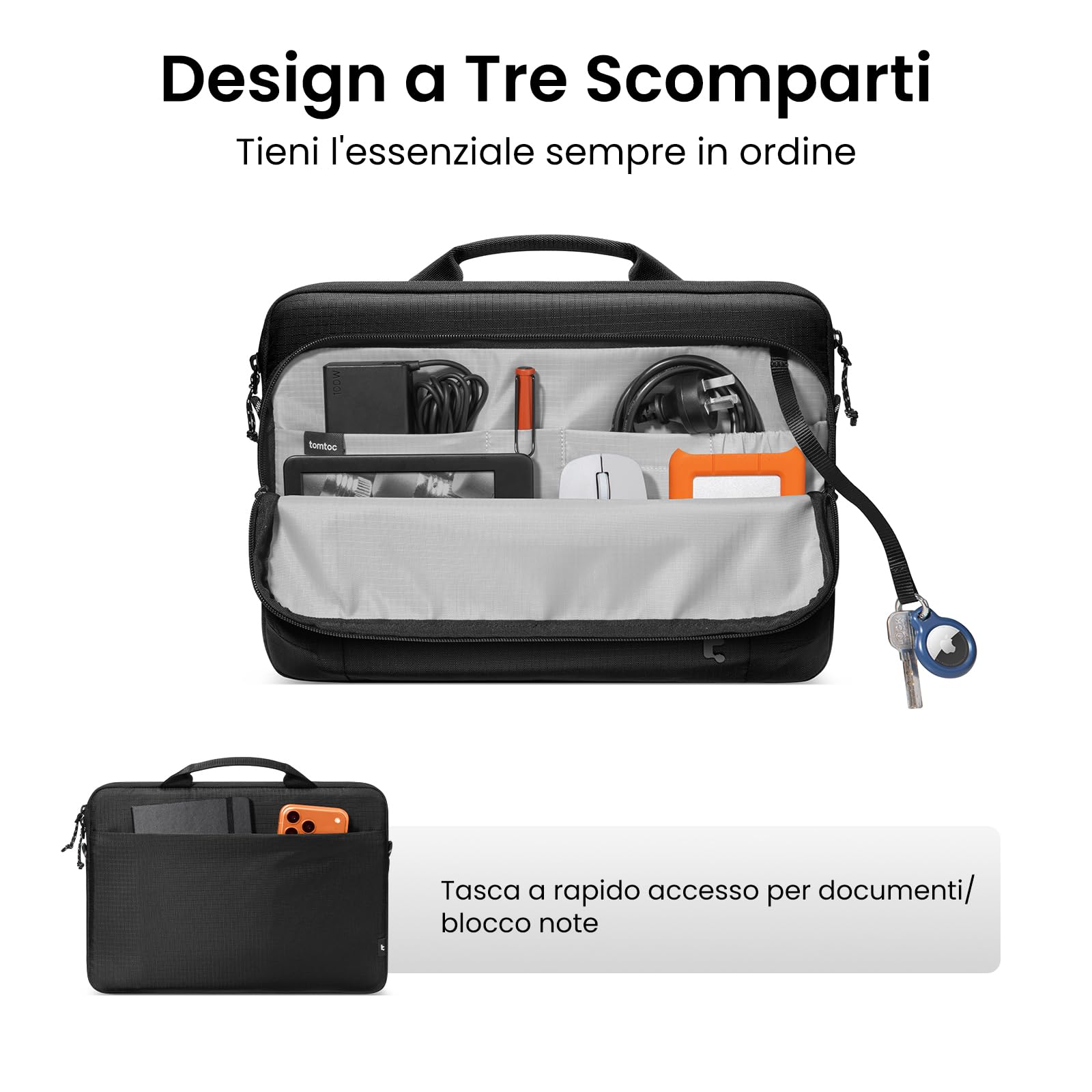 tomtoc Custodia Leggera Universale per Laptop/Notebook/Chromebook 15,6 pollici Acer, ASUS, Dell, HP, Lenovo, Impermeabile con Protezione 360°