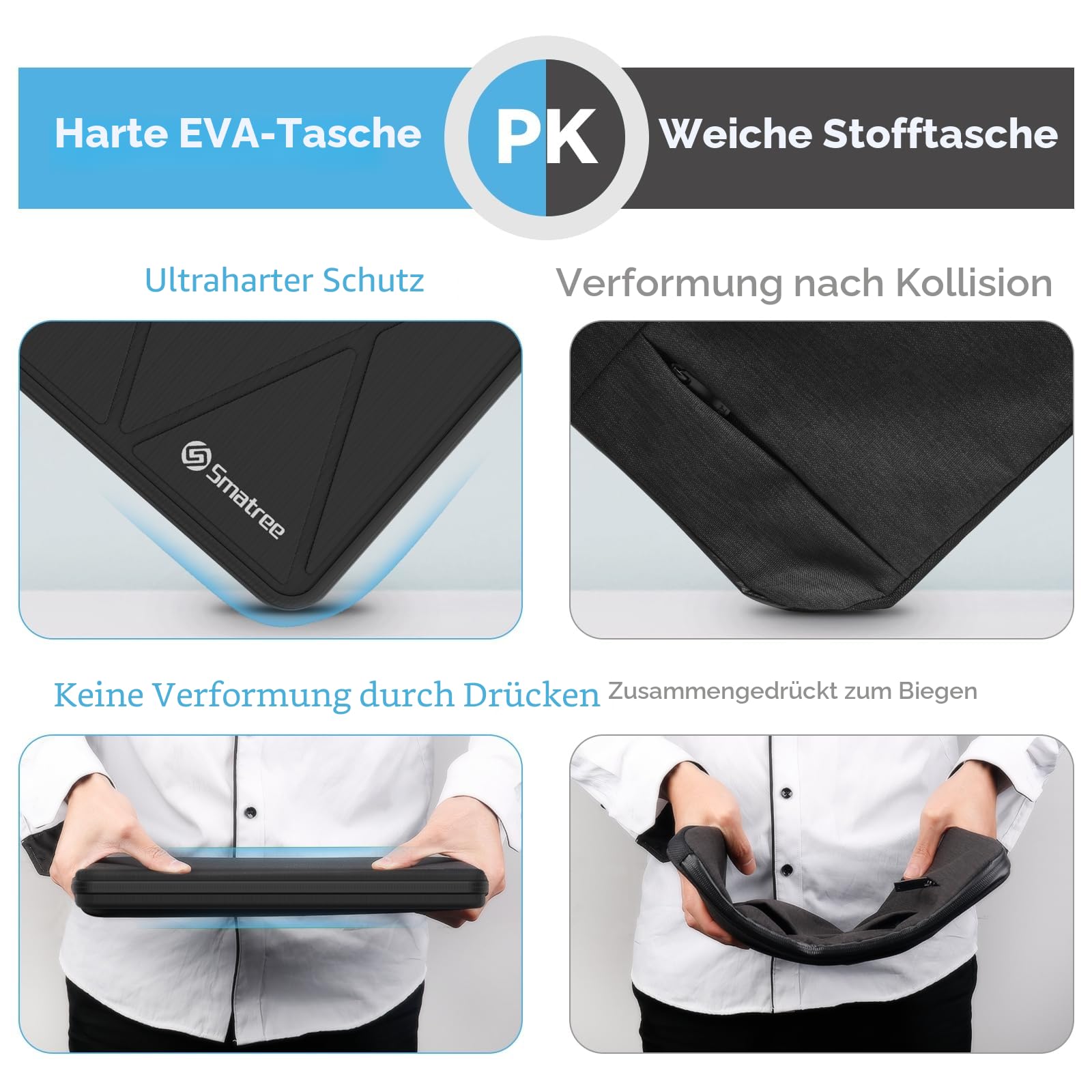 Smatree Hard Eva Schutzhülle Tasche Kompatibel für 17,3 Zoll HP OmniBook 7 NGAI 17, für 17,3 Zoll HP Envy Laptop 17t-cw000/ENVY Laptop 17-cw0097nr Laptoptasche (X8316)
