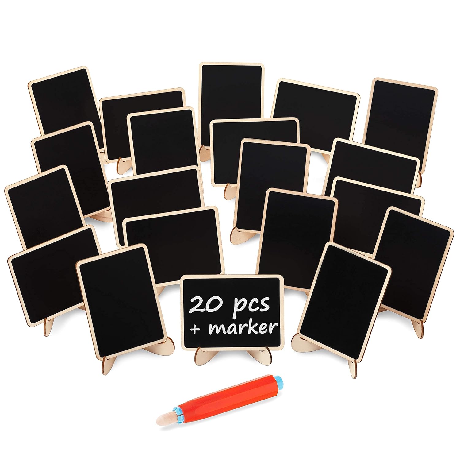 Mini Chalkboard Signs, 21 Pack Framed Small Chalkboard Labels with