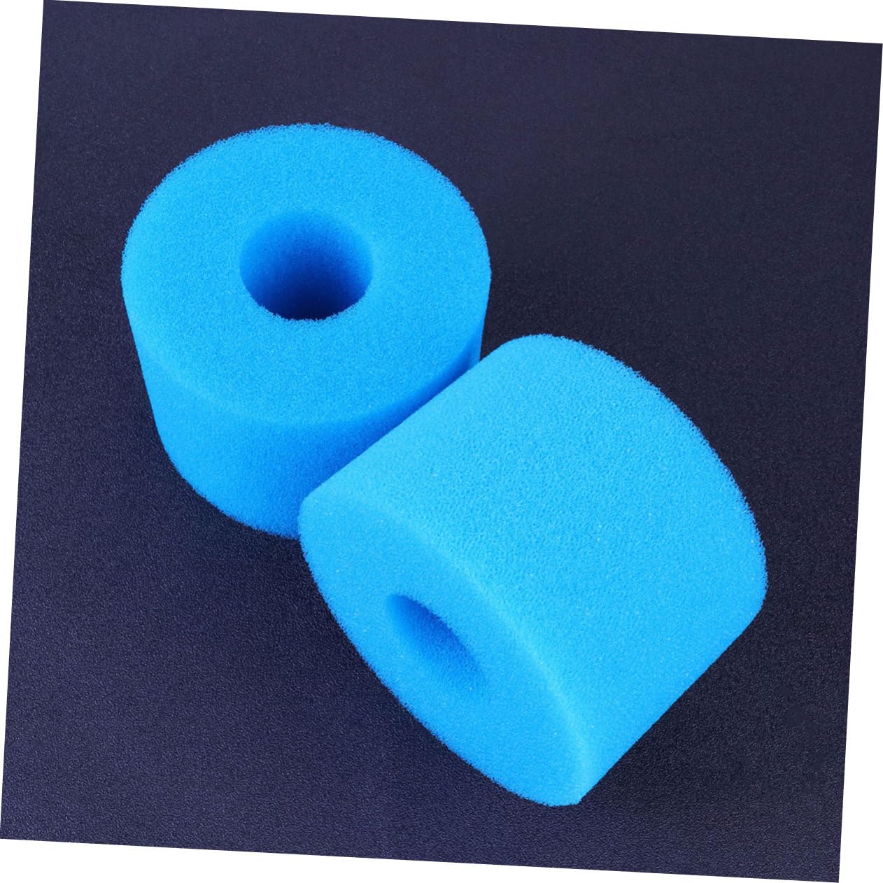 Éponge de Préfiltration Bleue 4pcs en Mousse pour Aquarium | Cylindre Filtrant, Empêche L’aspiration des Alevins et Crevettes, Aide la Filtration Biologique