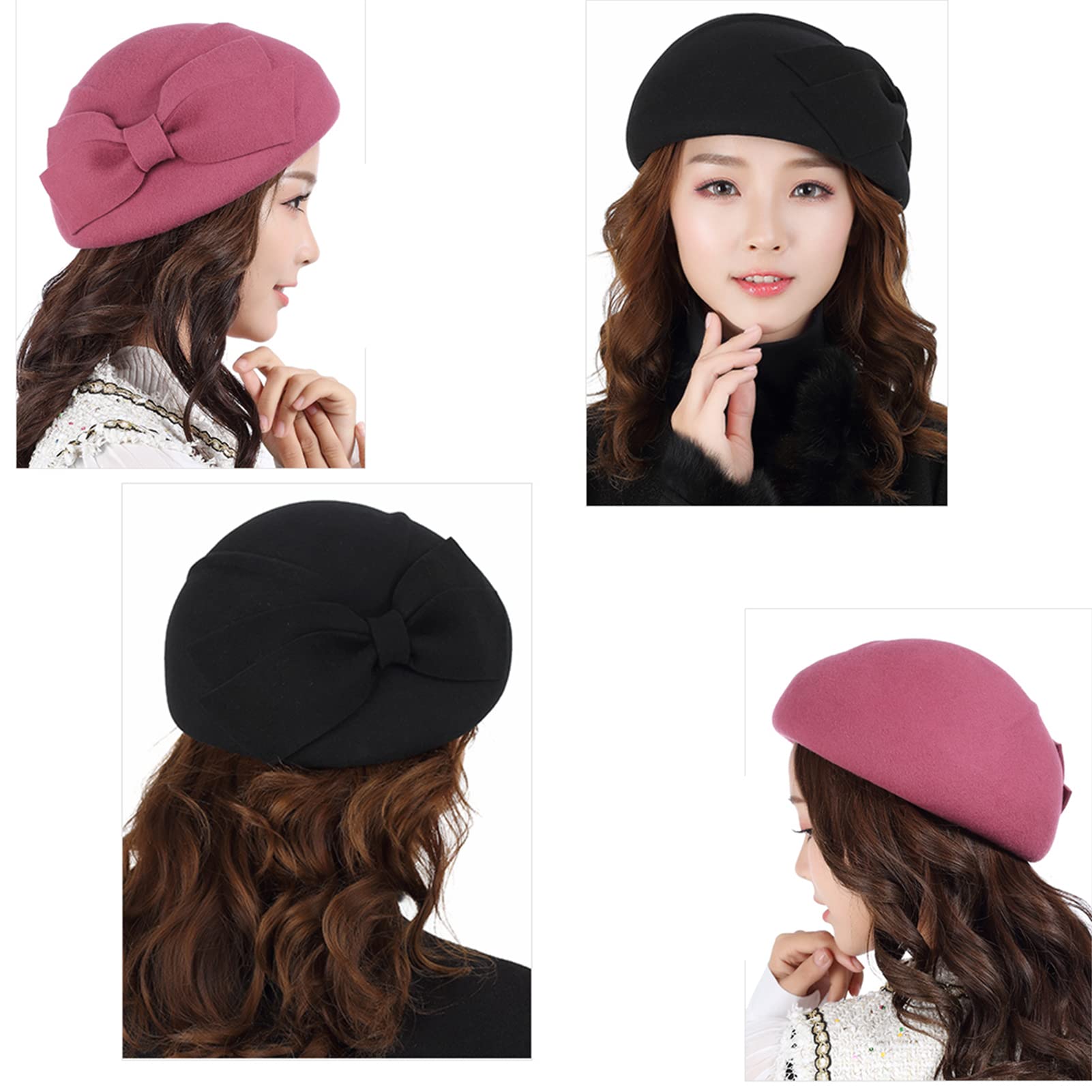 Béret En Laine Champignon - Bonnet Français à Motifs Fait Main - Taille Unique Femme (Enfant Sur Mesure Possible) - 5
