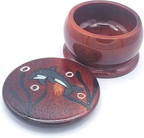 Miniatura 6 de Joyero de madera - Decoración pintada a mano - Juego de 1 joyero auténtico de la selva tropical costarricense - Artesanal - Estuche de