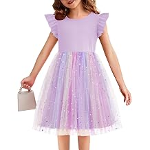 Flypigs Toddler Tutu Dress Girl Ruffle Summer Birthday Party Tulle Dresses