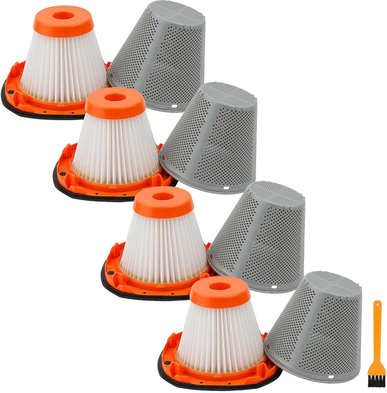 Alrens 4 Pcs N900287 Filter Replacement for BLACK+DECKER 20V Dustbuster Cordless Handheld Vacuum Models BCHV001C1, BCHV001B, for CRAFTSMAN V20 Cordless Hand Vac with 1 Cleaning Brush