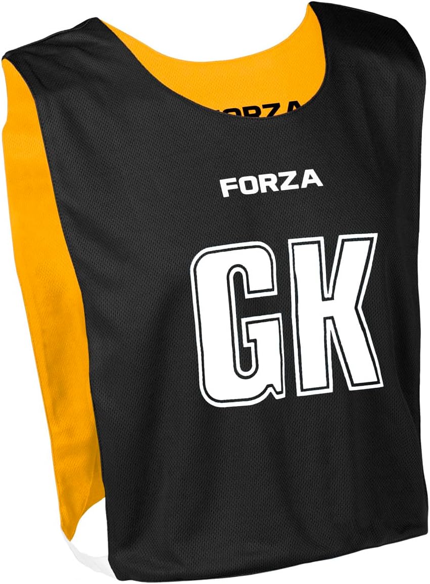 FORZA Pro Reversible Netball Bibs [Pack of 7] | 2-in-1 Design with 5 Color Combinations - Ideal for Schools & Sports Clubs