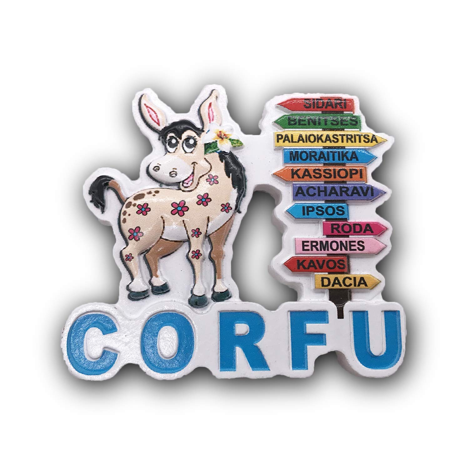 Wedarego Corfu Greece 3D Refrigerator Magnet Tourist Travel Souvenirs Handmade Resin Craft Magnetic Stickers Home Kitchen Decoration Fridge Magnet Collection Gift