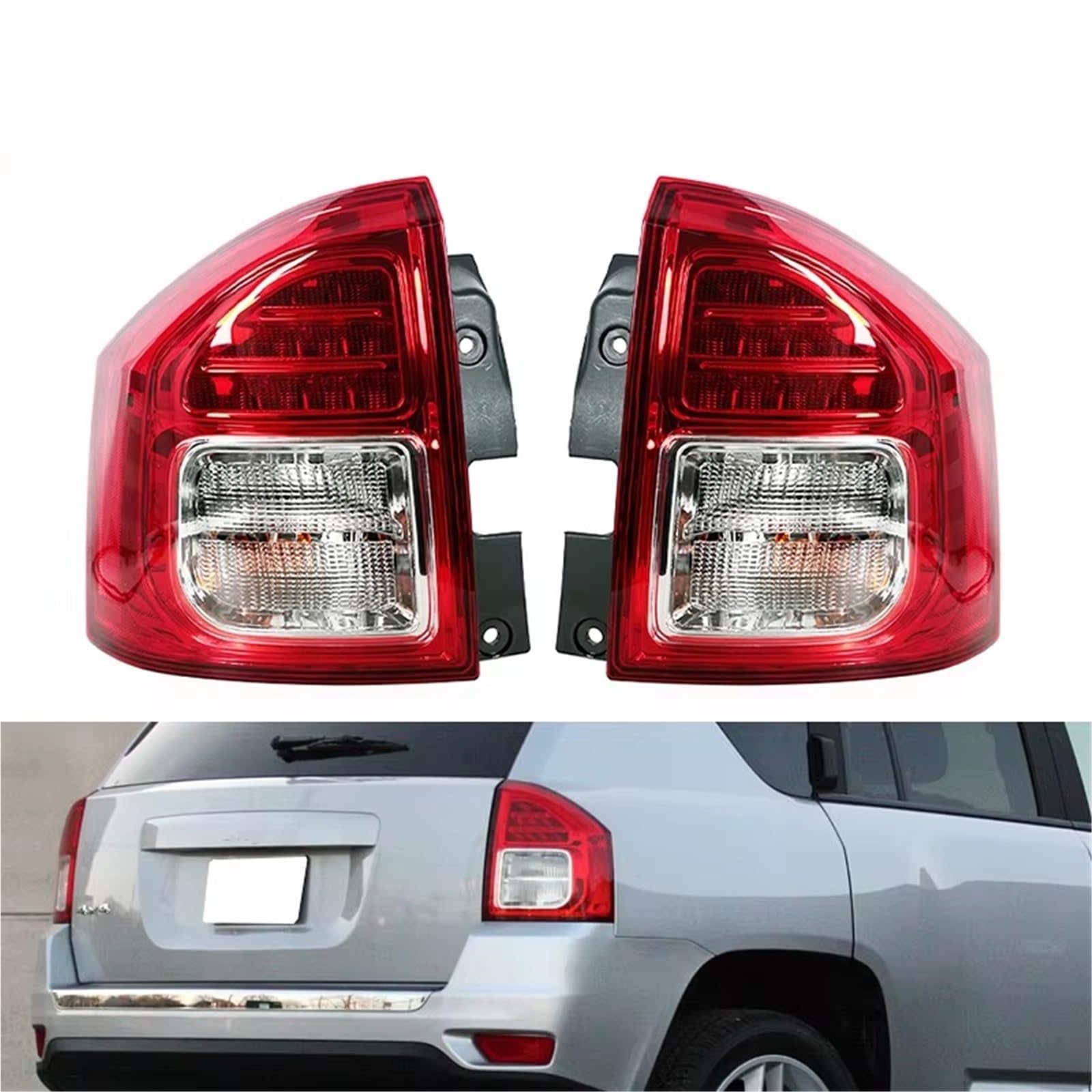 Pilotos Traseros Remolque Para Jeep Para Compass 2011 2012 2013 Luz Trasera LED Parada Parachoques Trasero Lámpara Freno Señal Giro Advertencia 5182543AC 5182542AC(bien)