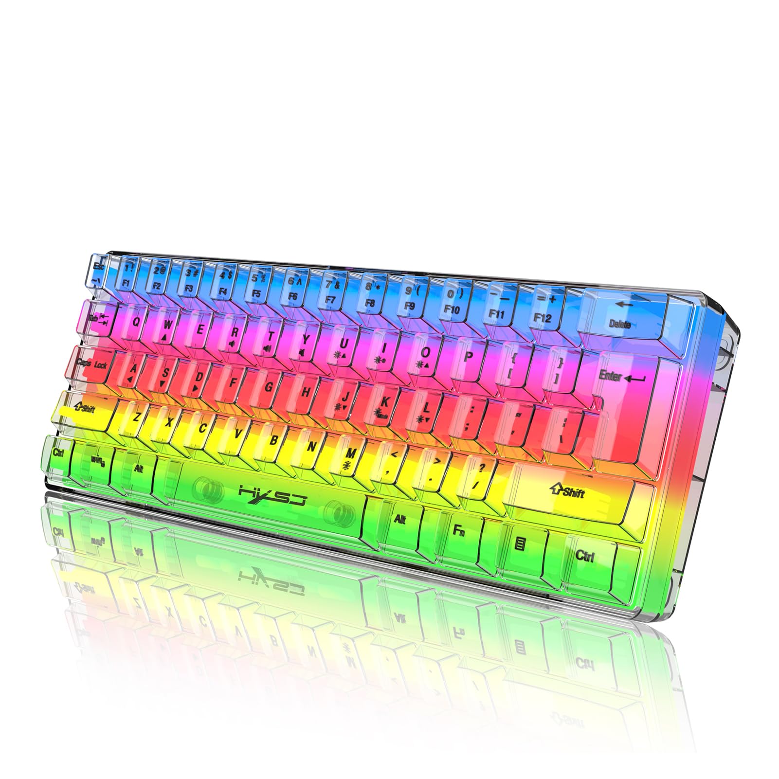 Amazon.co.jp: ALXFFBN V700T 61 キー RGB 透明ゲーミングキーボード