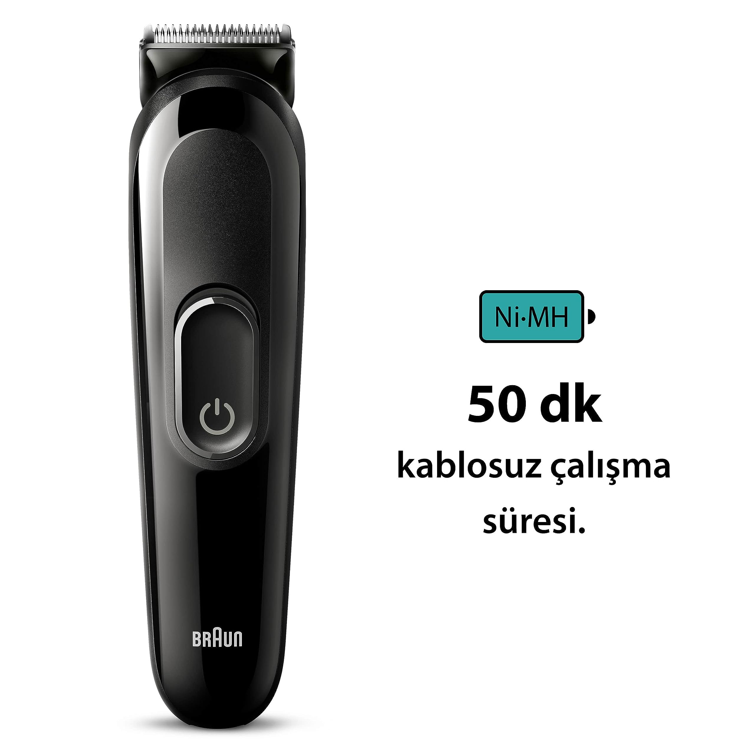 Braun MGK3421 Series 3 6-in-1 Tägliches Pflegeset für Männer zum Trimmen von Bart Haarschneiden, Waschbare Köpfe und Kämme Wiederaufladbar