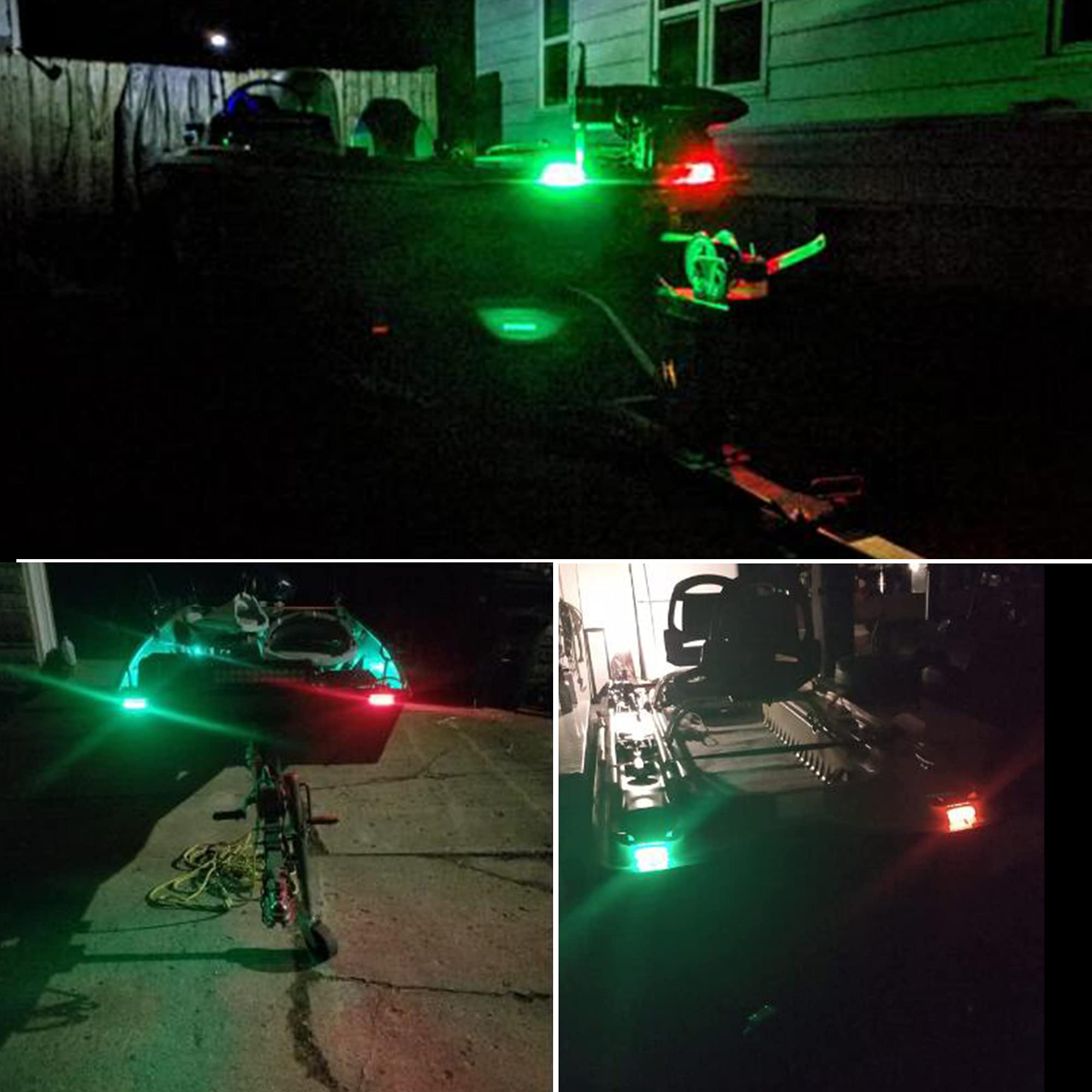 UWDESY 4Pcs Red Green Boat Navigation Lights,Boat Interior Light, Bow deck Transom Stern Lights,Boat Led Light for Bow and Stern Kayak Lights Port Starboard Light DC 12V