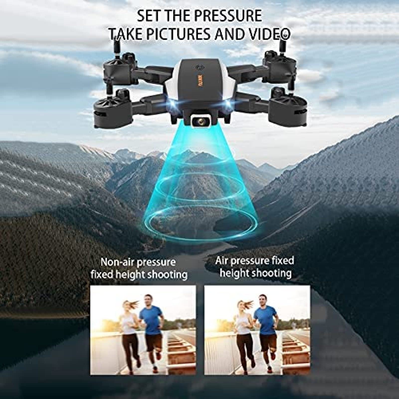 Quadcopter GPS Składane drony z kamerą 4K HD - 40 minut najdłuższego czasu lotu - Dron z kamerą dla dorosłych - Dodatkowy 1 futerał na baterię