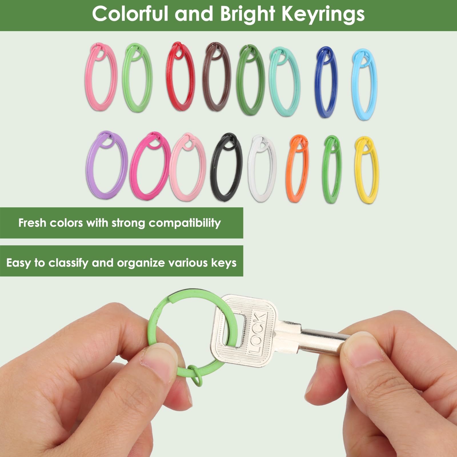 30 Bunte Schlüsselringe 30mm - Praktisch Für Schlüssel & Anhänger