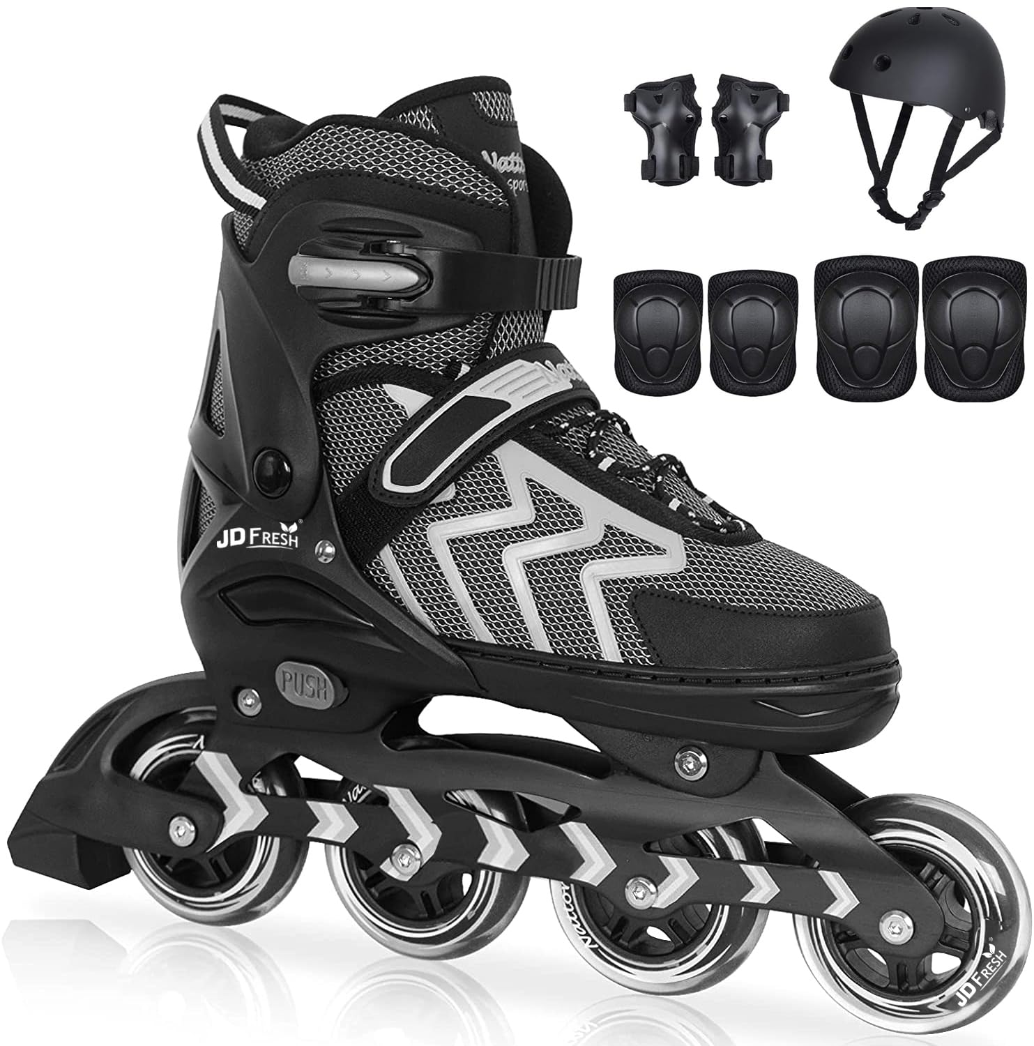 Buy JD Fresh 4 Wheel Inline Skates Skating Shoes for Boys and Girls Age
