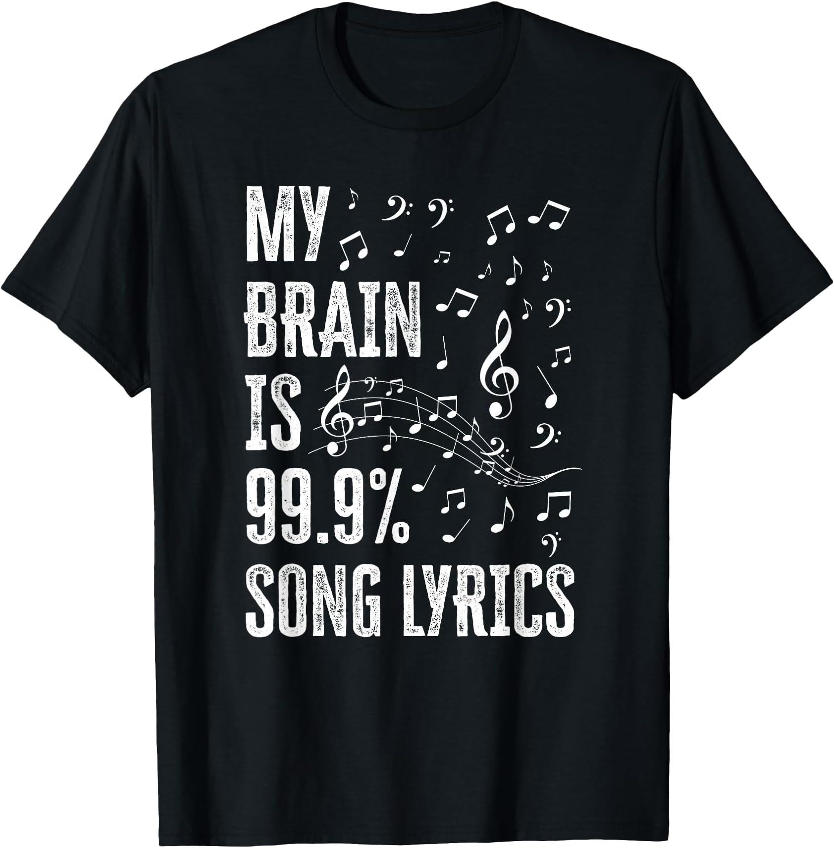 My Brain is 99% Song Lyrics Funny Singer Music Lover T-Shirt