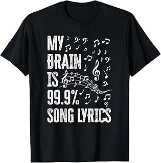 My Brain Is 99% Song Lyrics Funny Singer Music Lover T-Shirt