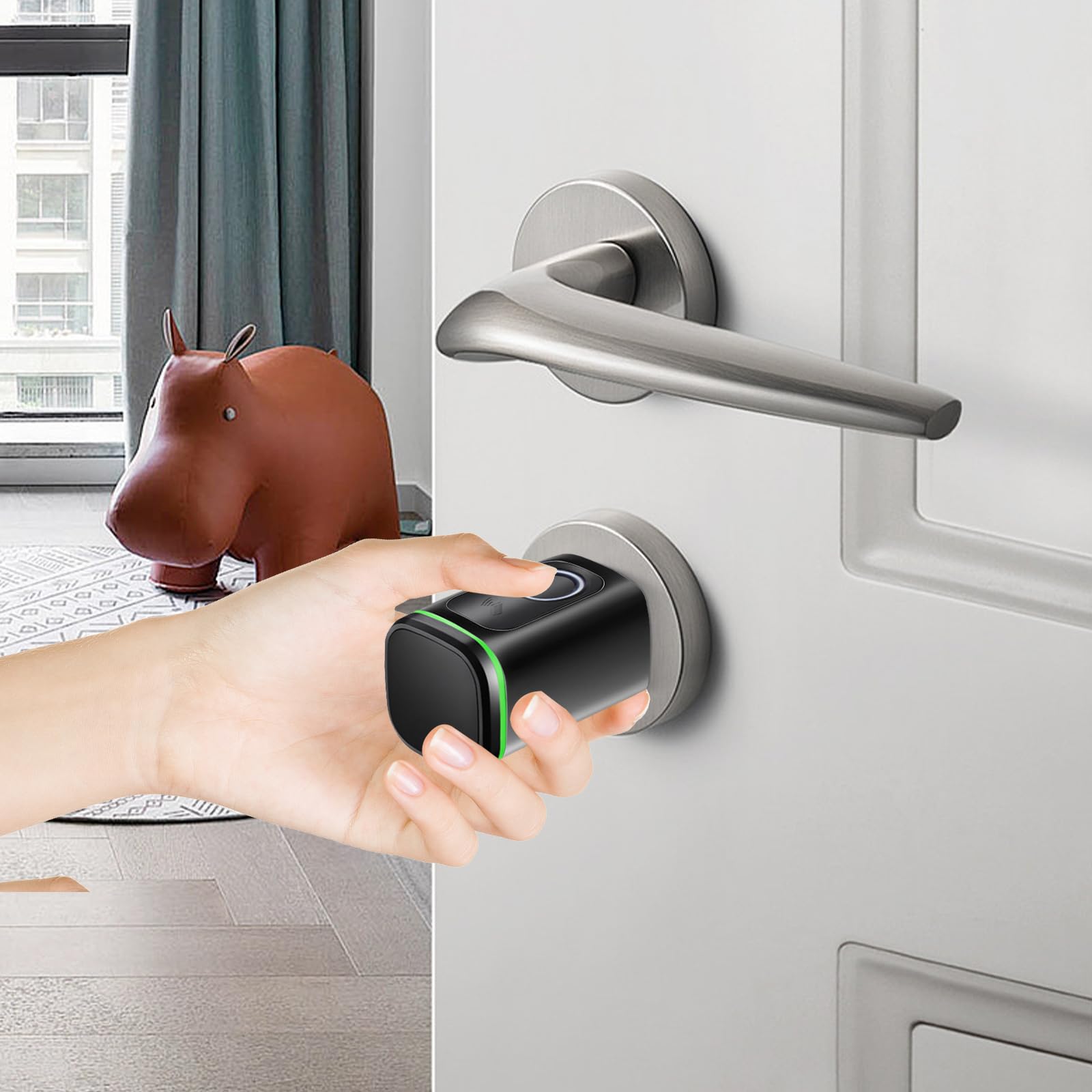 Cylindre de serrure à empreintes digitales, 60 mm, avec déverrouillage à 4 voies et contrôle par application Bluetooth, protection IP53, pour appartement, hôtel, maison