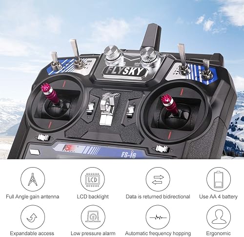 Miniatura 3 de Flysky RC Transmisor TX con receptor para RC cuadricóptero FPV Racer avión