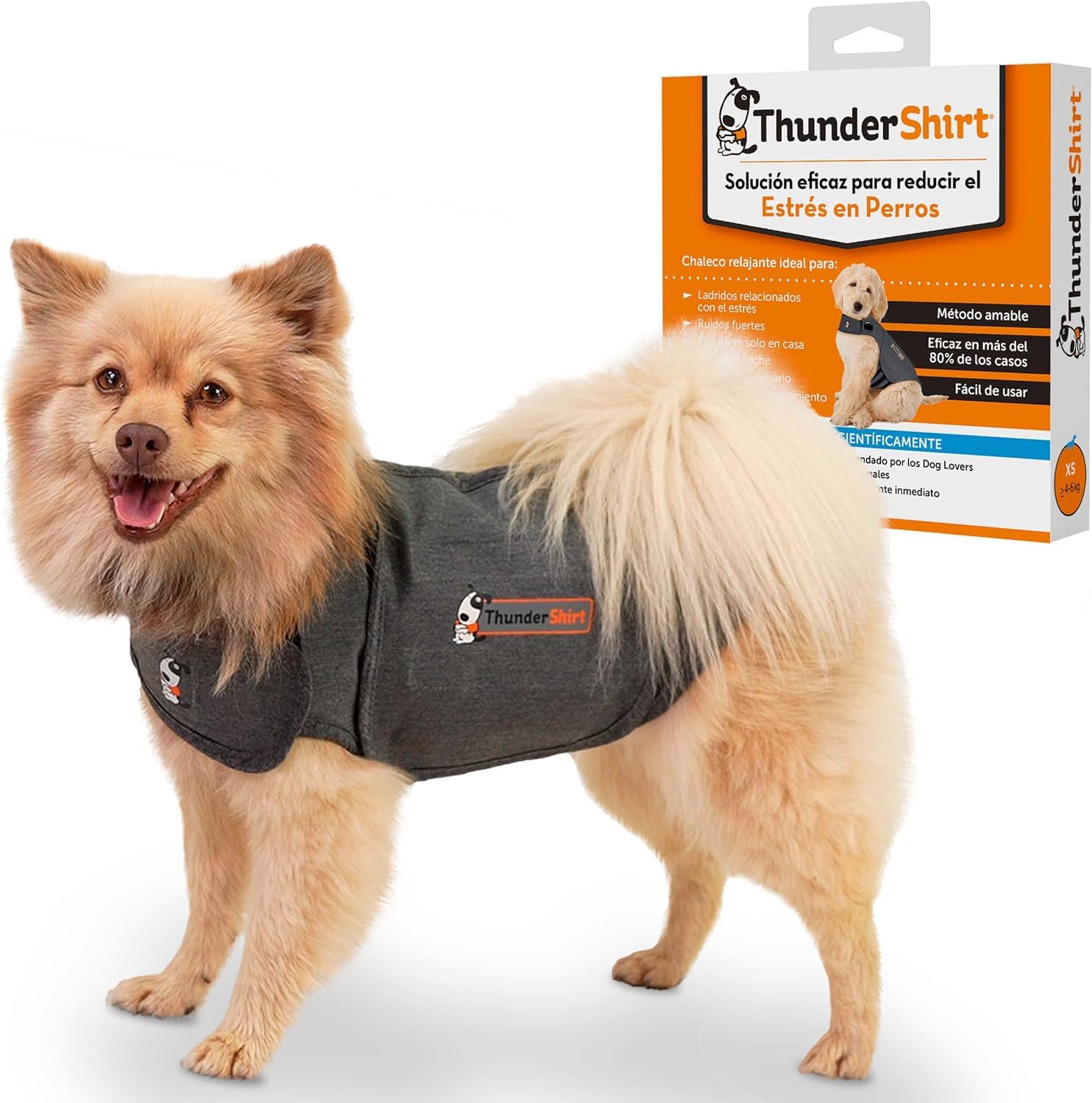 THUNDERSHIRT Pack Antiestrés para Perros XS + ADAPTIL Transport Spray 60ml - Chaleco Relajante + Spray Antiestrés - Ideal para Ansiedad por Separación, Miedo a los Ruidos, Tormentas y Viajes