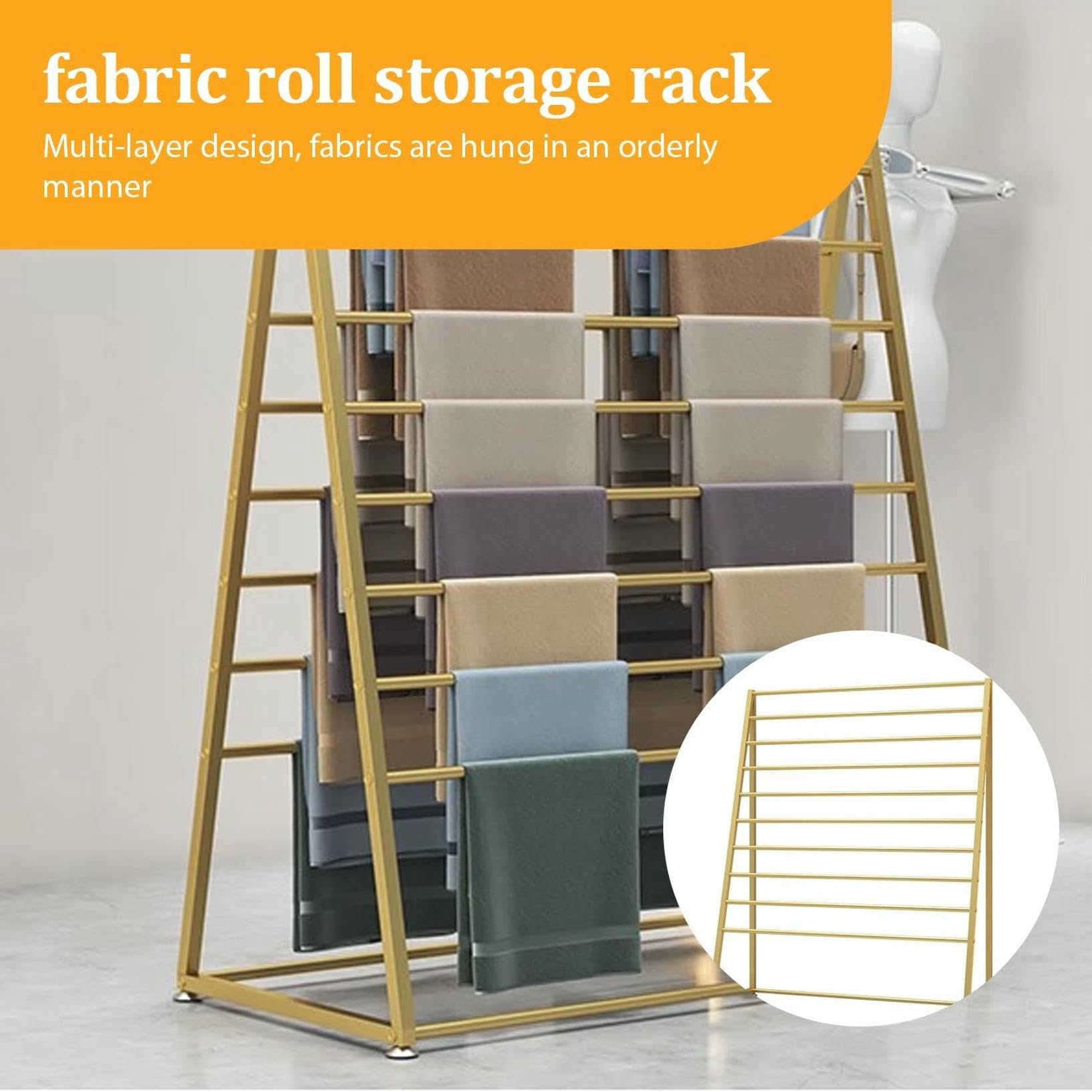 Stoffrolle, stabiler Stahl, für Tischdecken, Textilien, Kleidung und Bastelbedarf, ideal für Zuhause und Gebrauch
