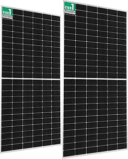 Vikram Solar 595 Watt Solar Panel for Homes and Projects HYPERSOL High Efficiency N Type Bifacial PV Solar Module 144 Half-Cut Cells 51.5V Voc, 14.38A Isc 30 Years Performance Warranty Pack of 2