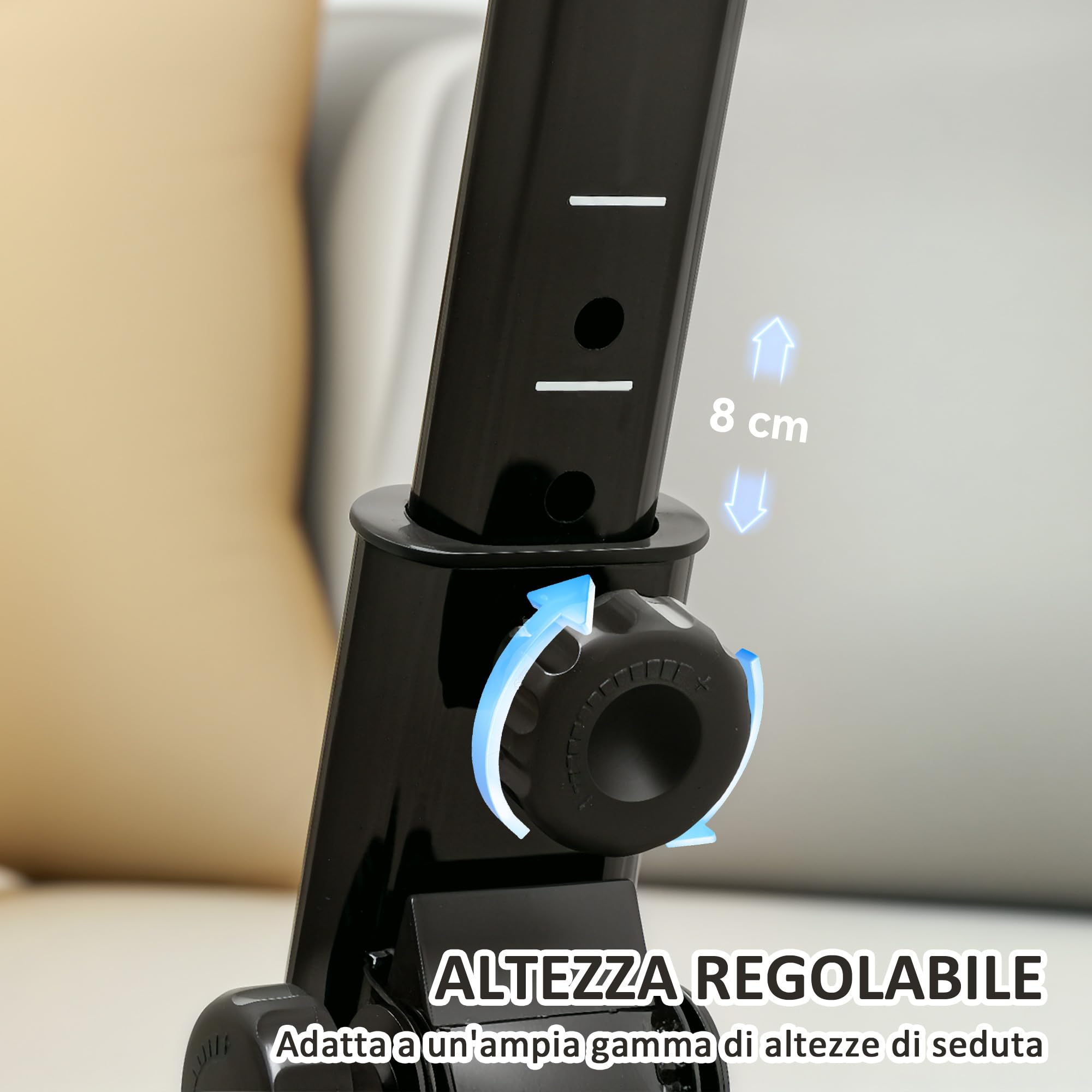 SPORTNOW Pedaliera Riabilitazione Pieghevole per Gambe e Braccia, Cyclette Riabilitativa per Anziani con Schermo LCD, Pedali Massaggianti, Altezza Manubrio Regolabile, Nero